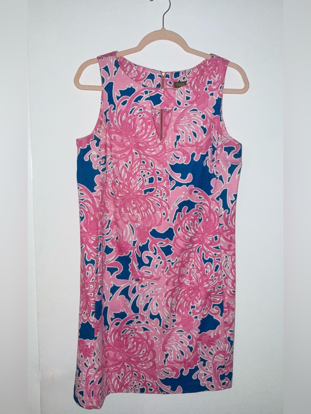 Taylor Pink Floral Blue Dress